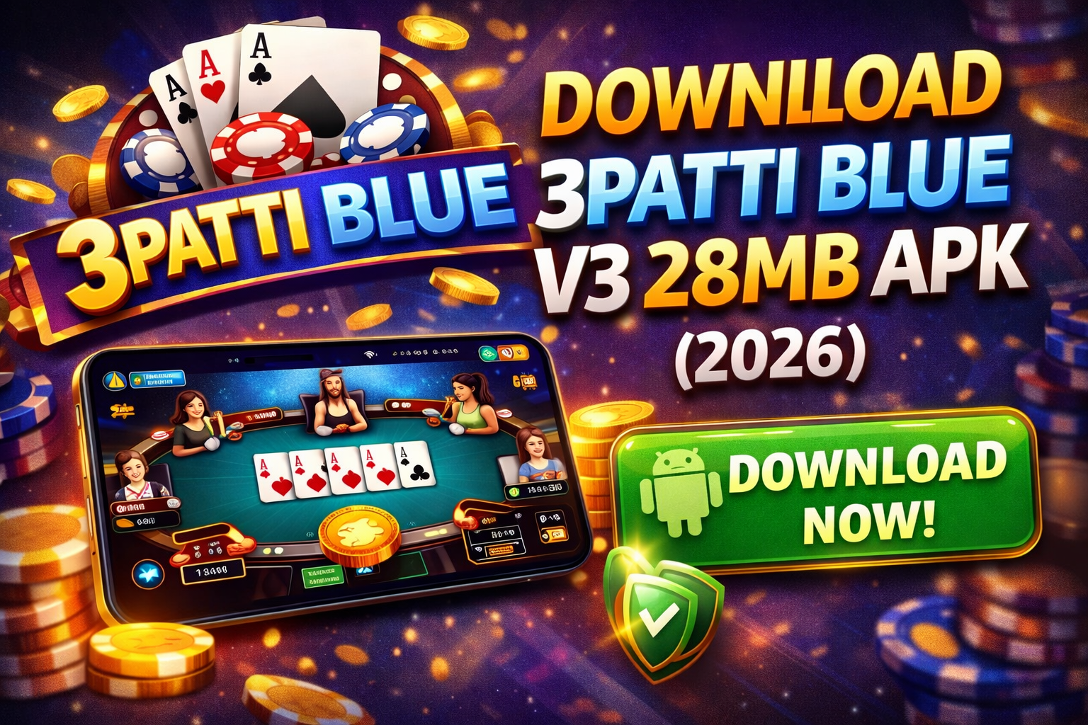 3Patti Blue V3 28MB 2026 – Latest APK Version for Android
